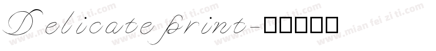 Delicate print字体转换